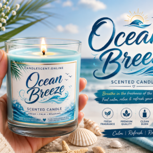 Ocean Breeze Scented Candle | Fresh Coastal Fragrance | CandleScent.online